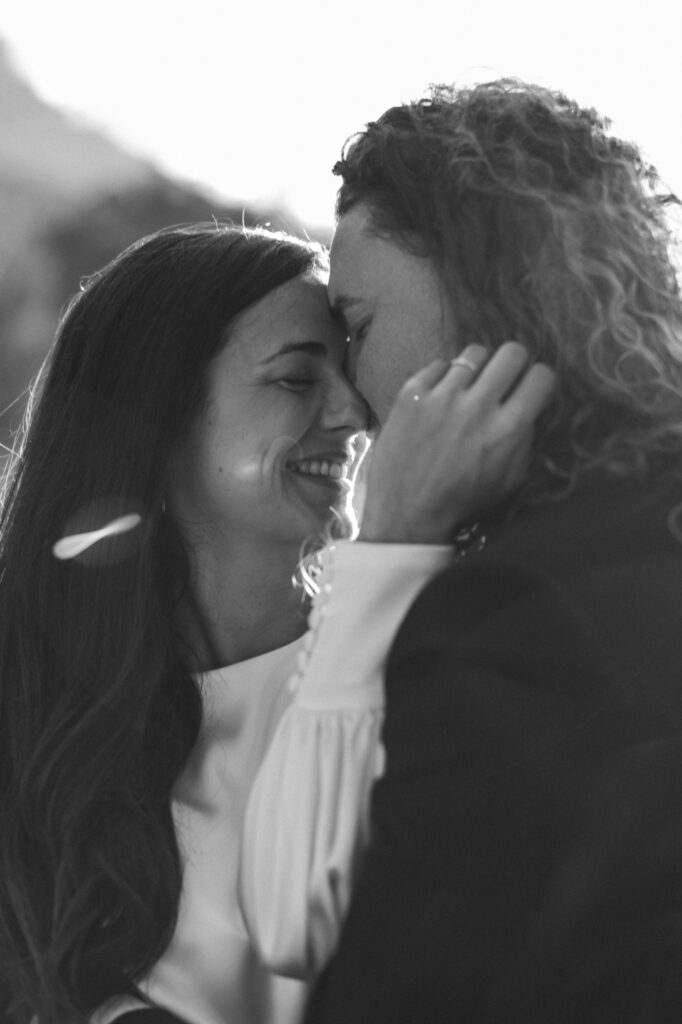 Classic and timeless couple photo with soft natural light