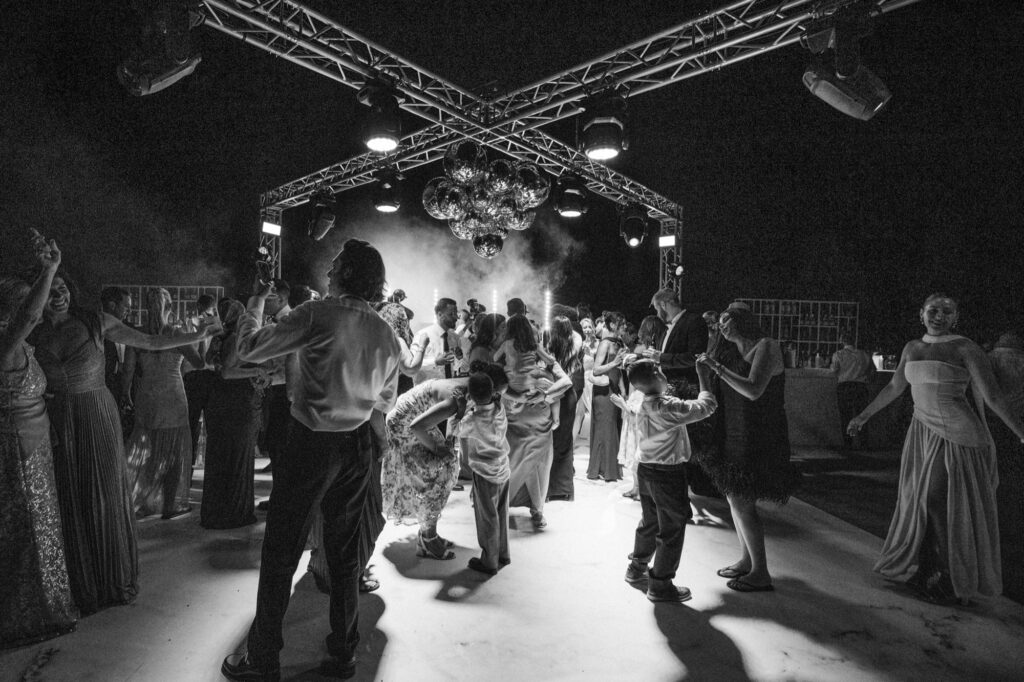 Fun and candid wedding party at Sa Torre de Porreres, Mallorca