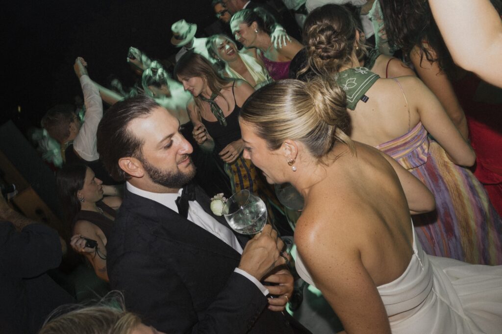 Luxury Mallorca wedding photographer capturing joyful dance moments